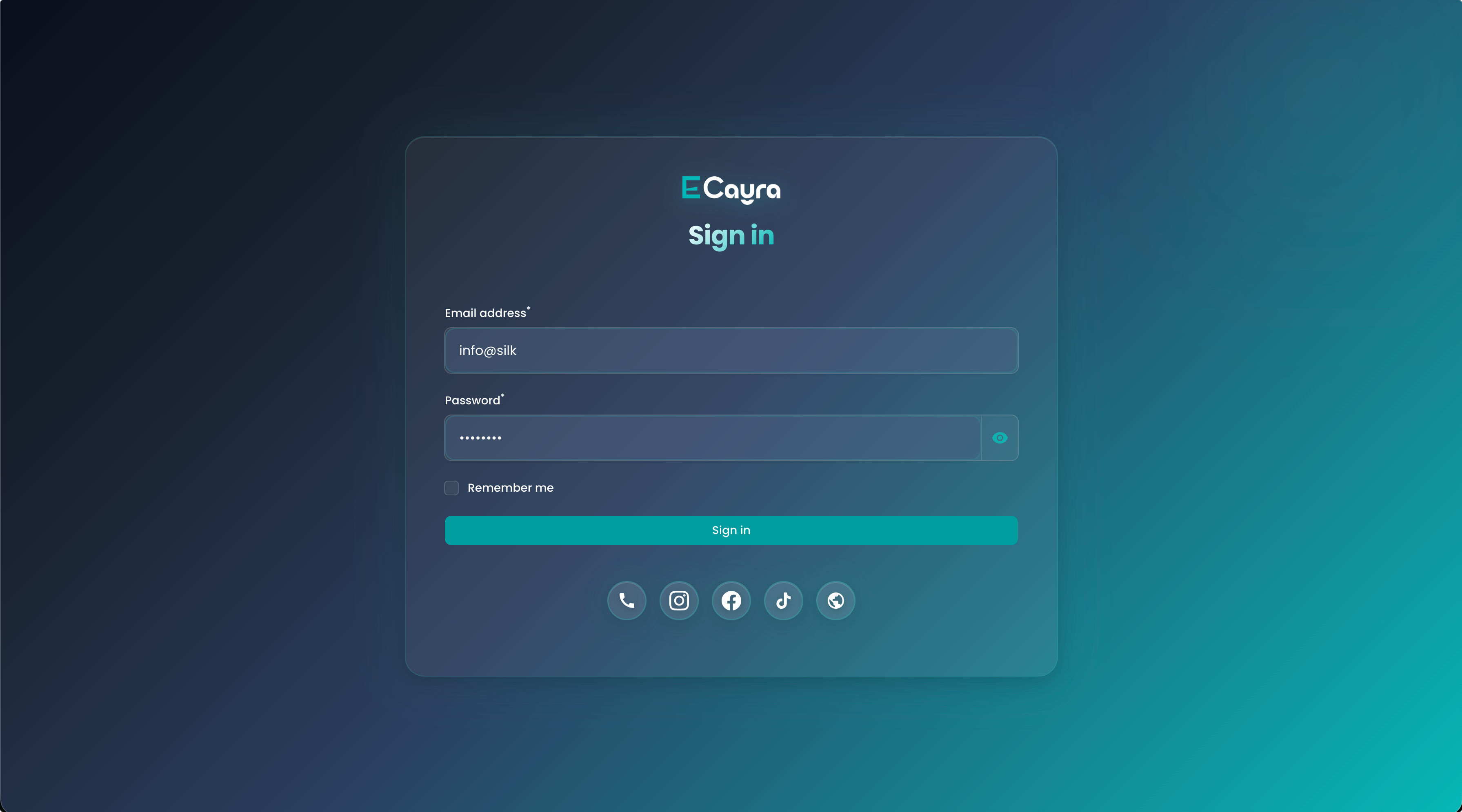 Dashboard Login